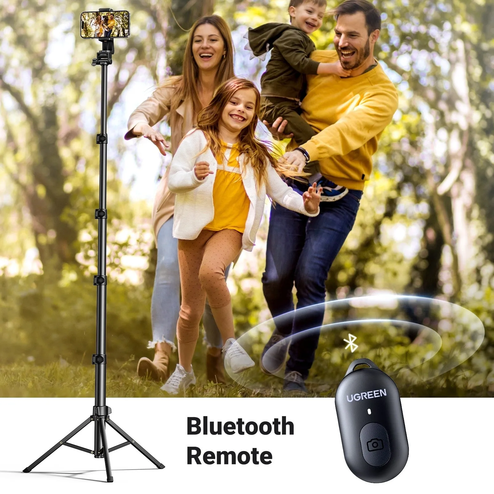 15609 Cell Phone Selfie Stick Tripod | 1.7m | With Bluetooth Remote