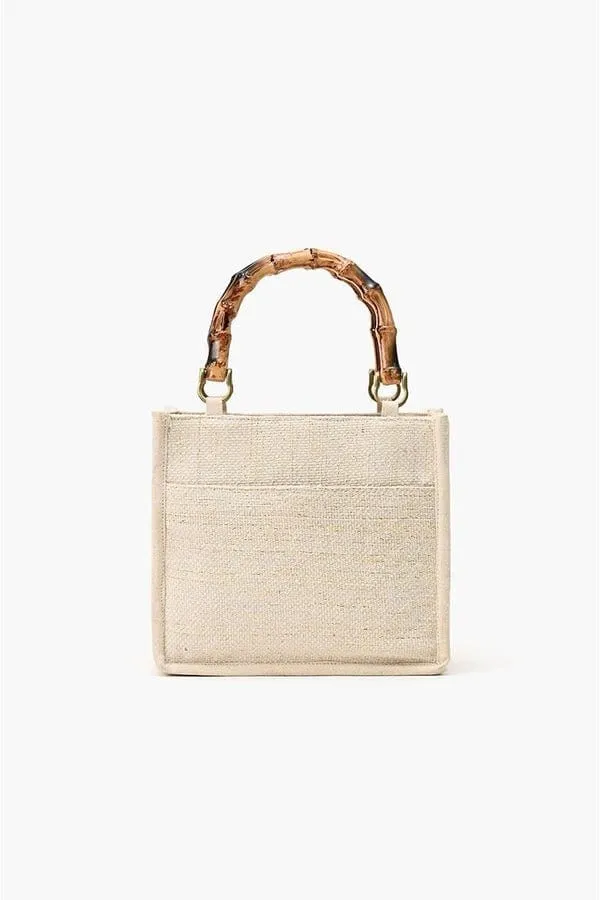 AB23835 Winter White Beaded Bag