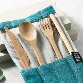 Bamboo Cutlery Set in Marine