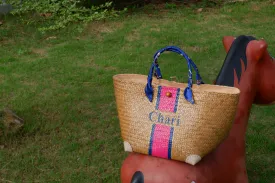 Bespoke Bridesmaid gift Monogram beach bag Large beach bag Engagement gifts