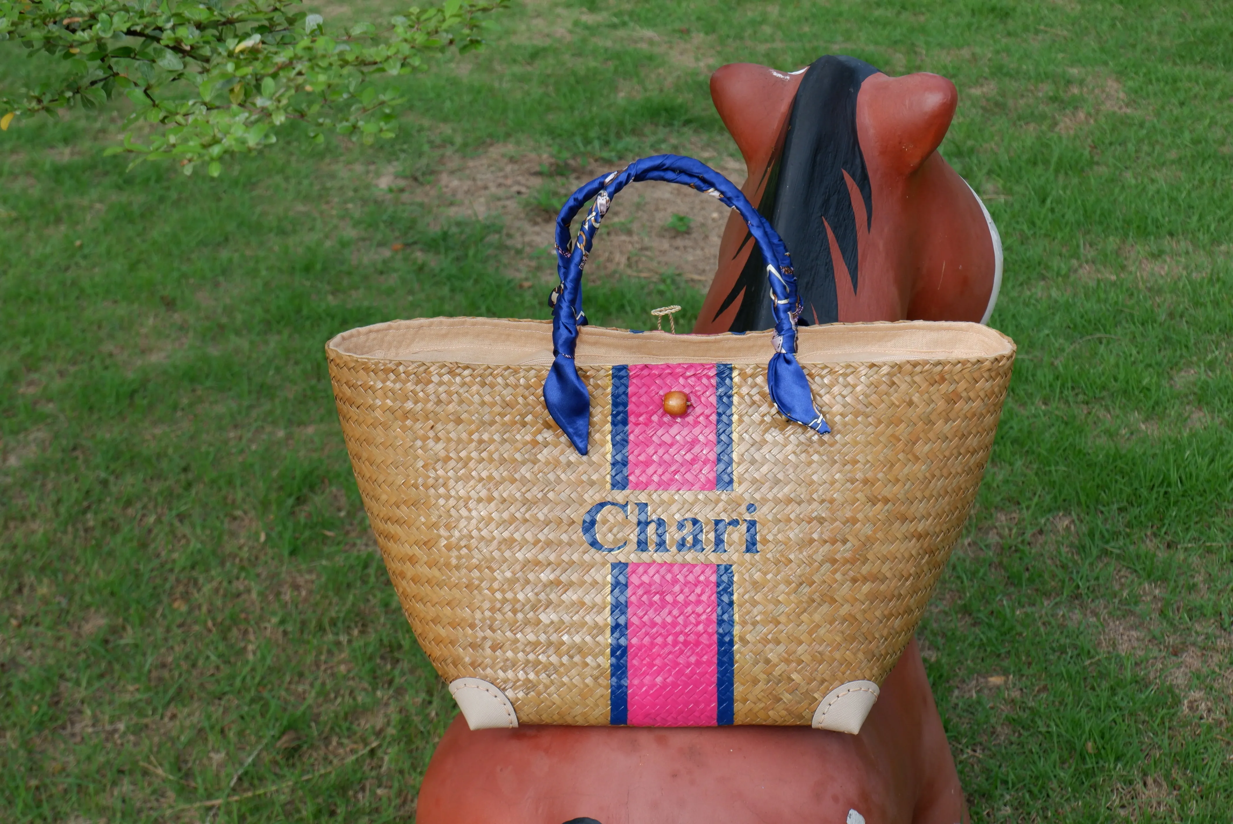 Bespoke Bridesmaid gift Monogram beach bag Large beach bag Engagement gifts
