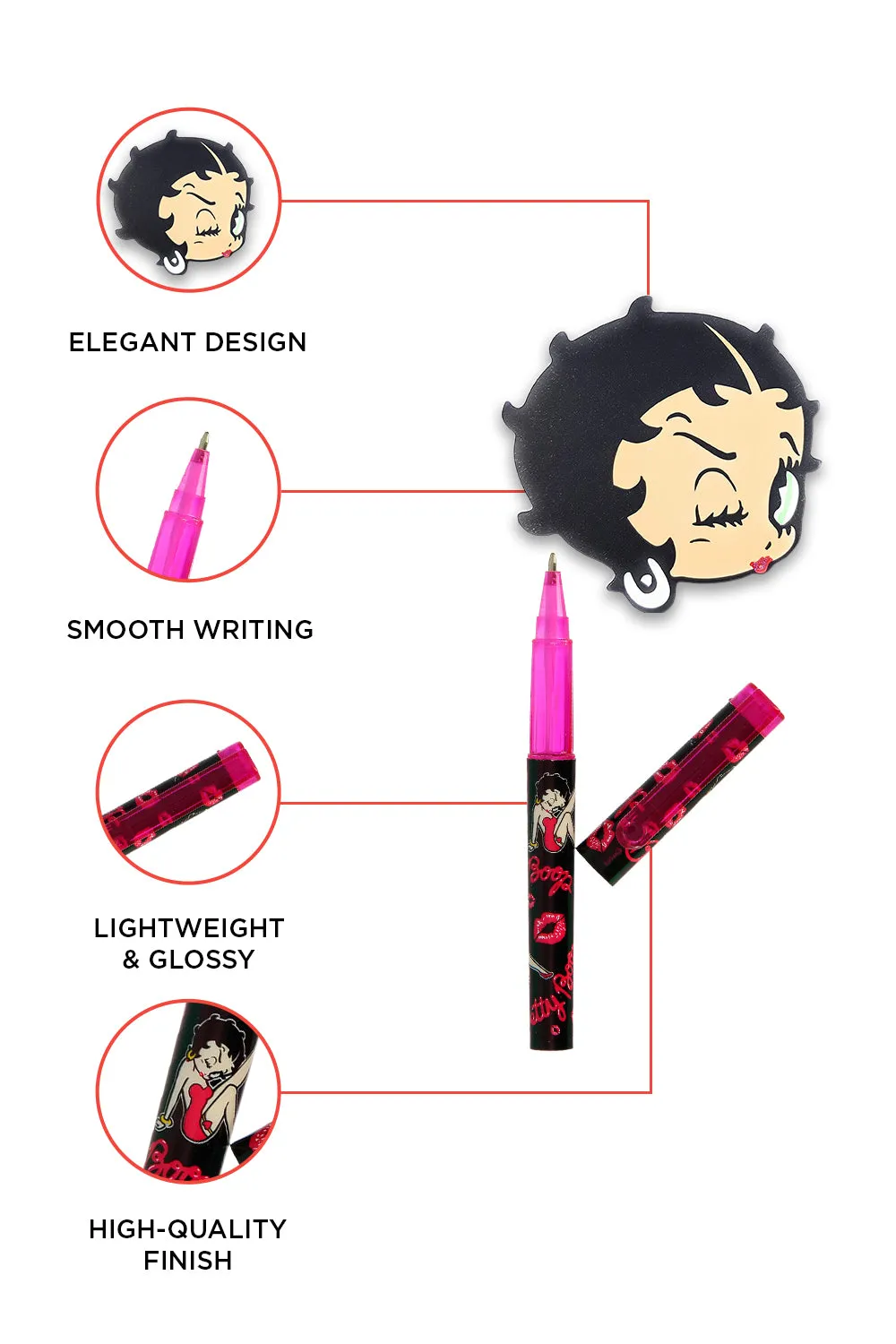 Betty Boop Stepping Out Pen & Sticky Pad