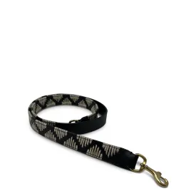 Black and White Embossed Wrap Crossbody Strap