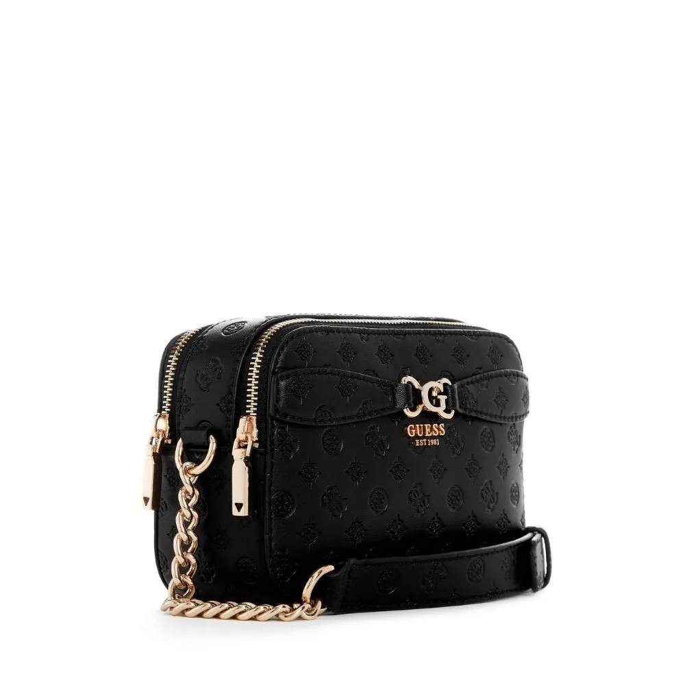 Black Arlena Logo Camera Crossbody