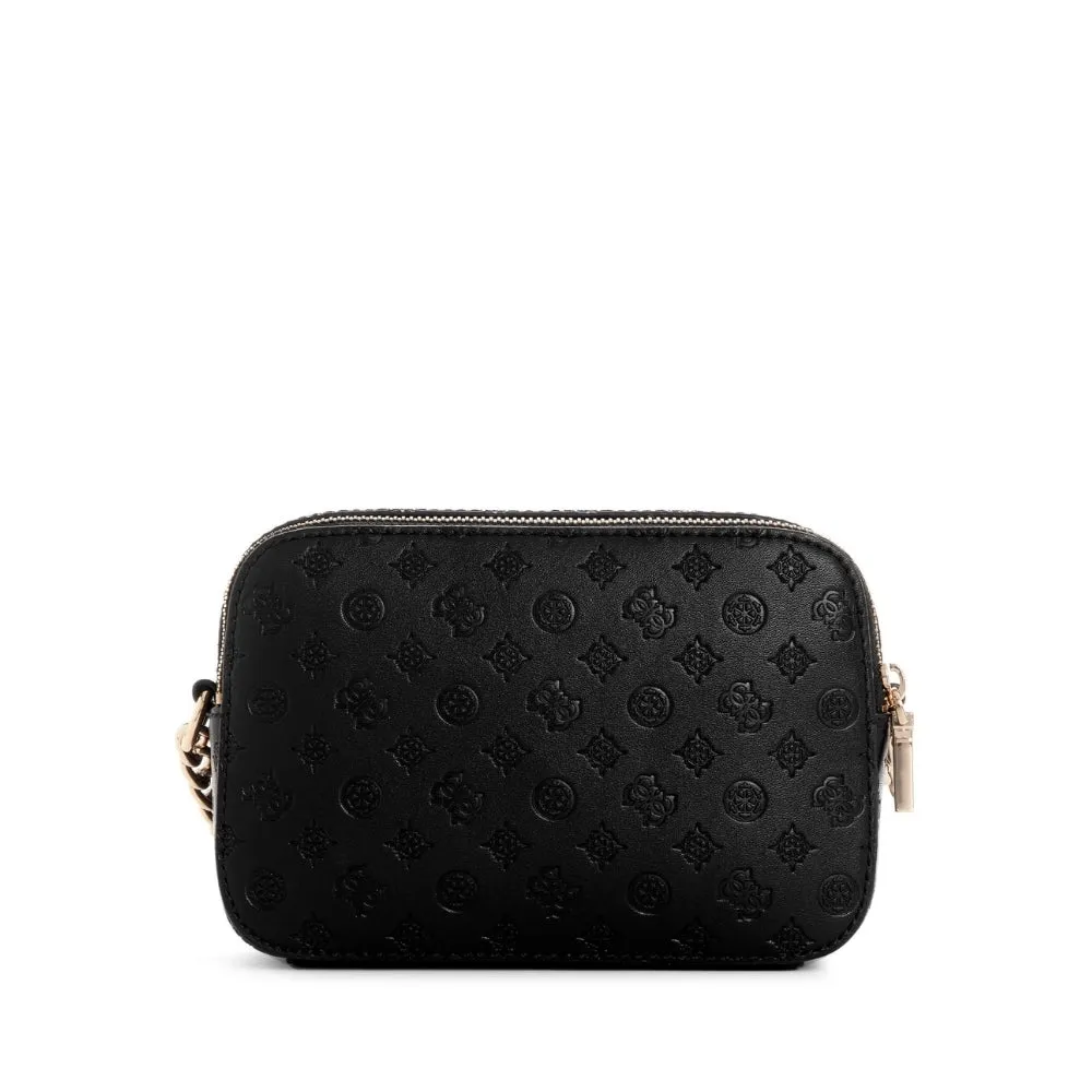 Black Arlena Logo Camera Crossbody