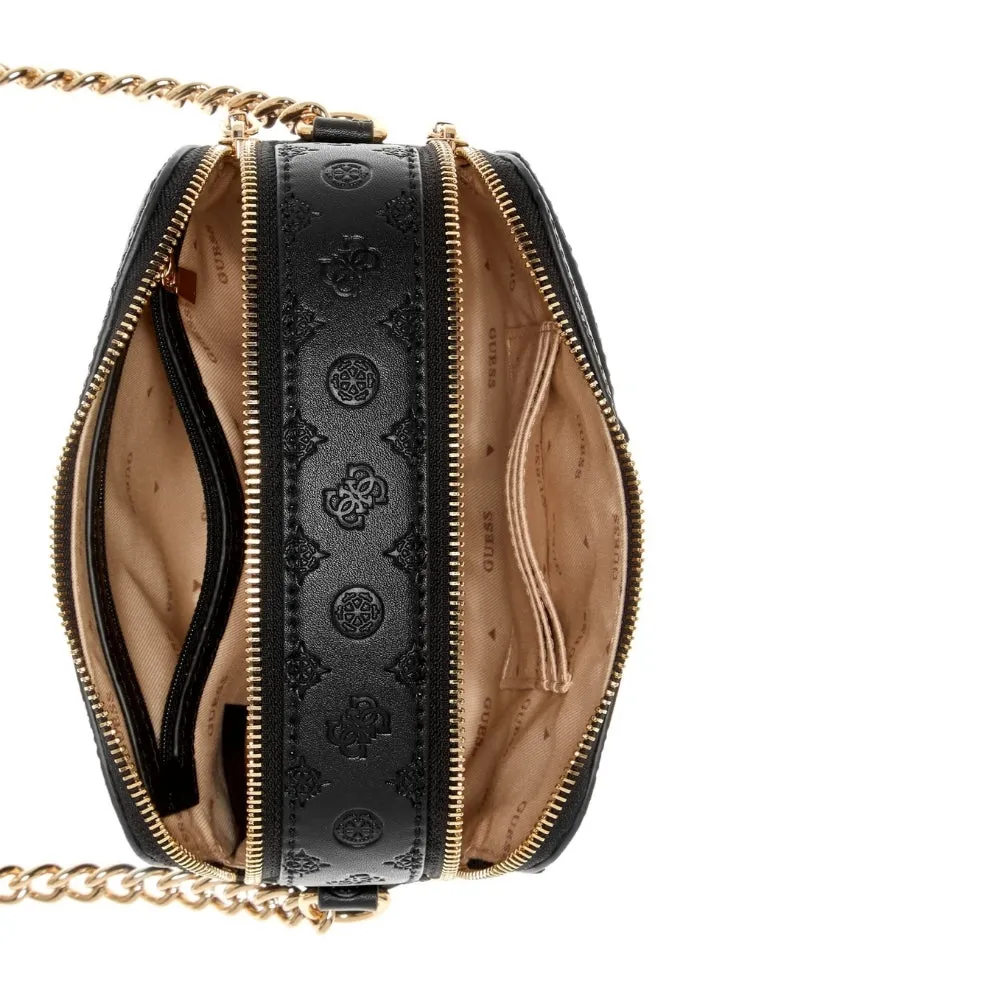 Black Arlena Logo Camera Crossbody