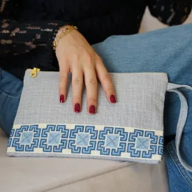 Blue Tatreez Pouch