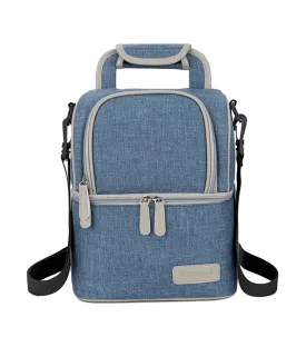 Breast Pump Insulated Cooler Backpack - Denim Blue