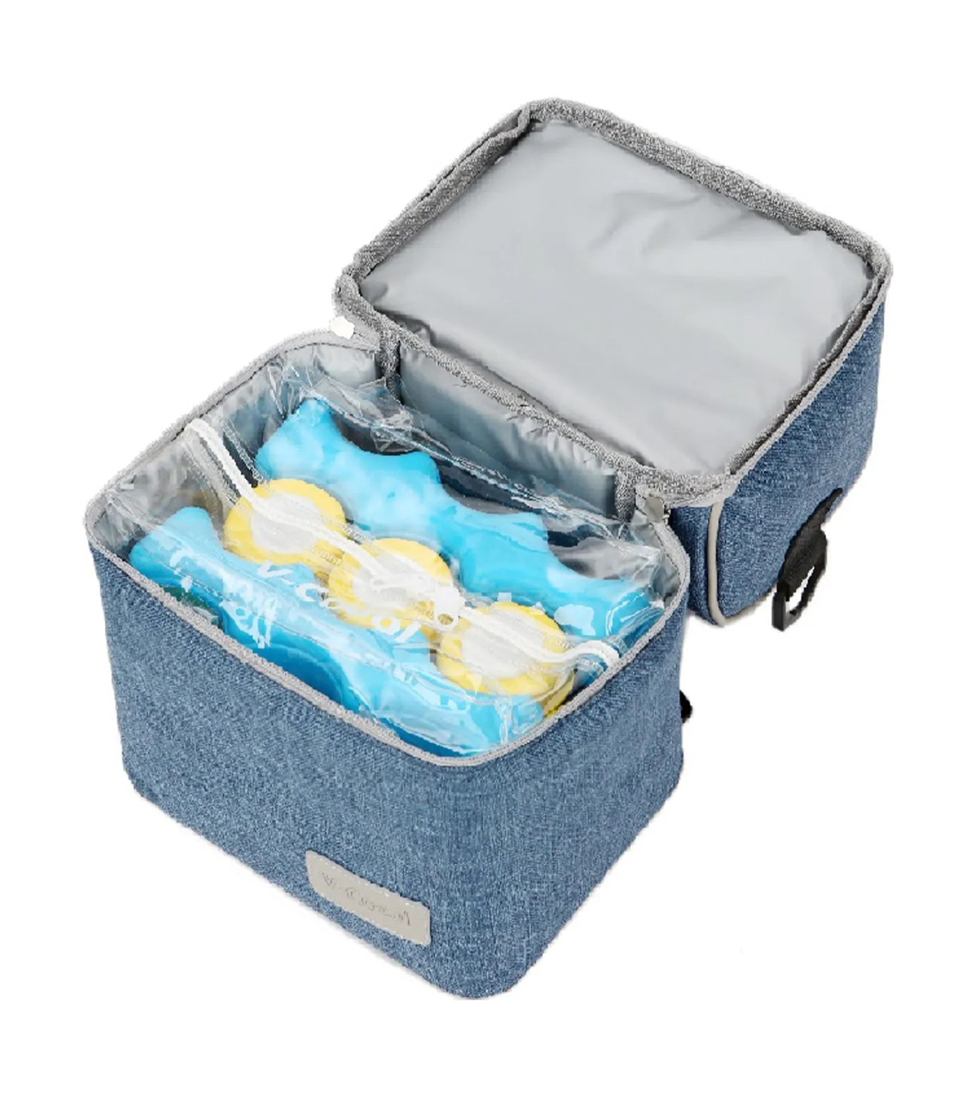 Breast Pump Insulated Cooler Backpack - Denim Blue