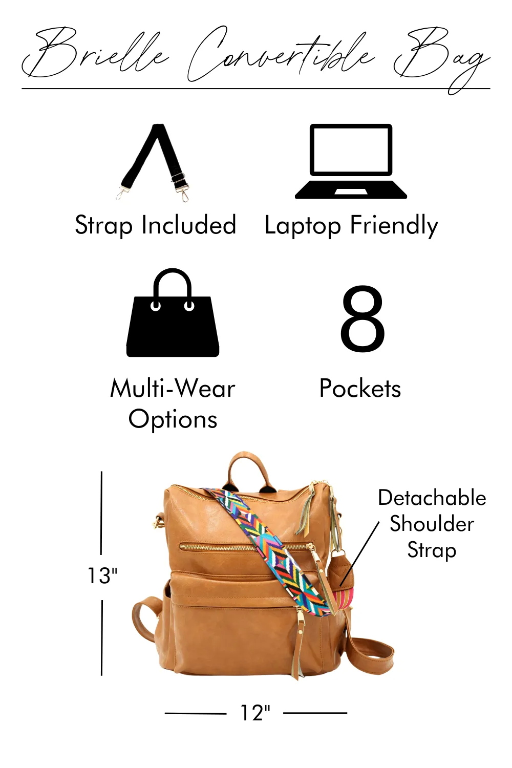 Brielle Convertible Bag by modern chic