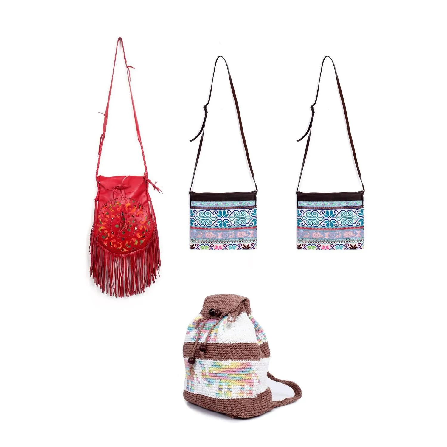 BUNDLE:4 Piece Crossbody Back-pack Strap Sling - Thailand