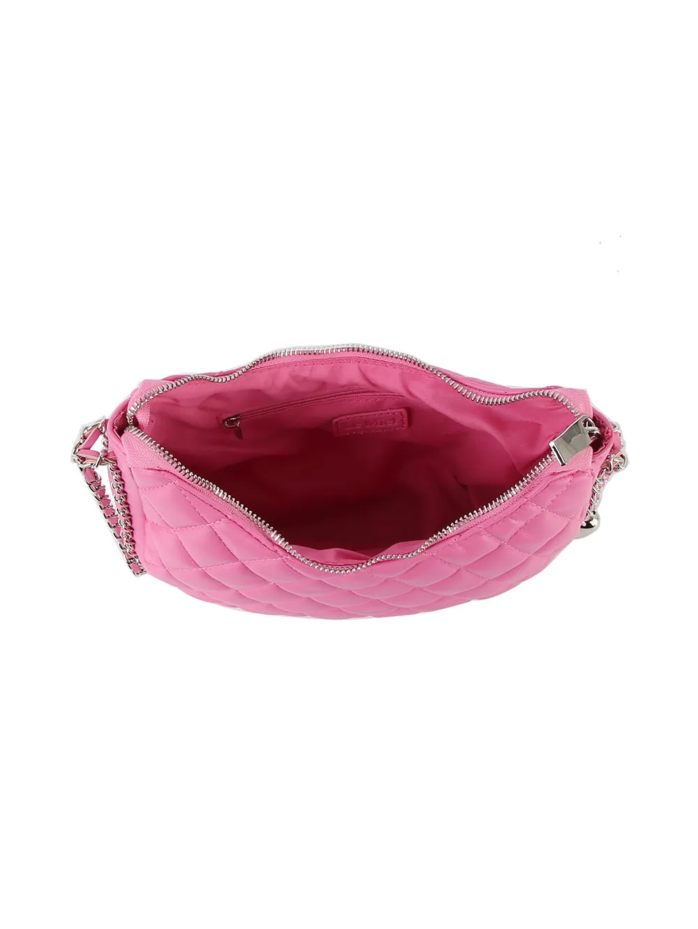 Chain detail hobo crossbody bag