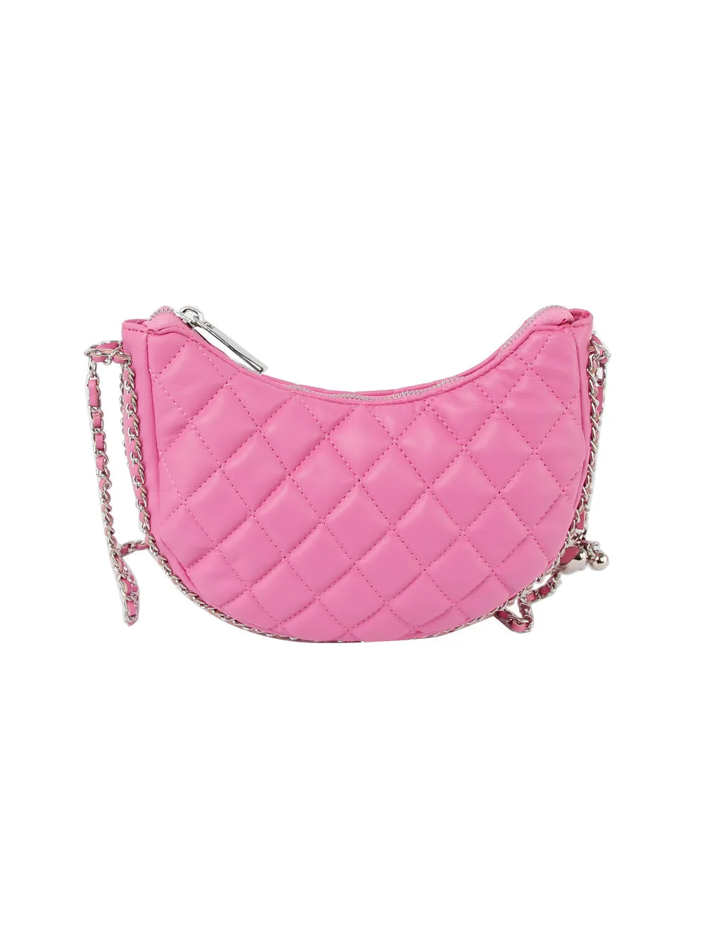Chain detail hobo crossbody bag