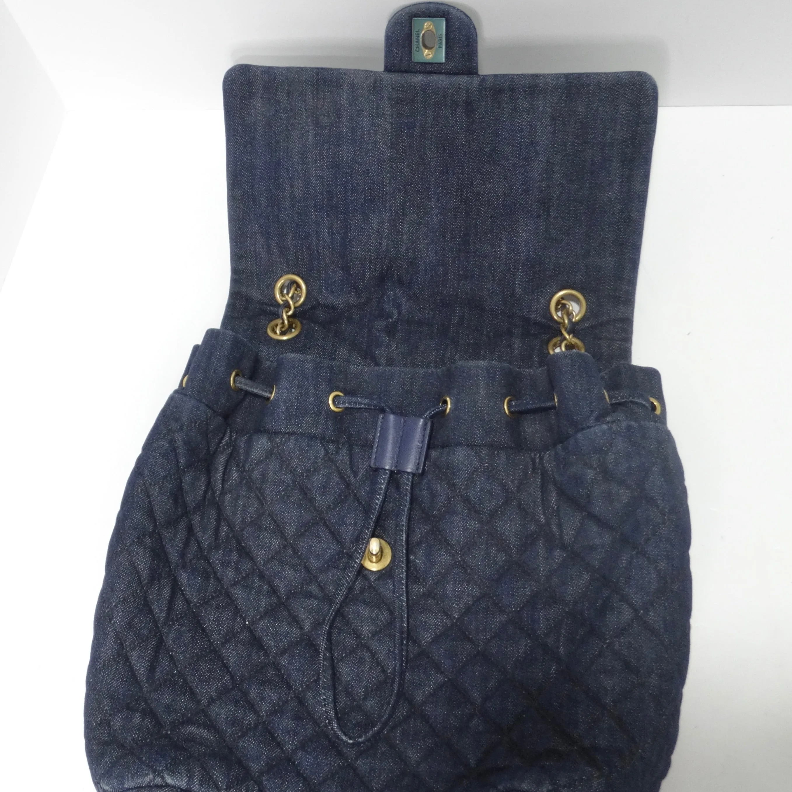 Chanel Urban Spirit Quilted Denim Backpack