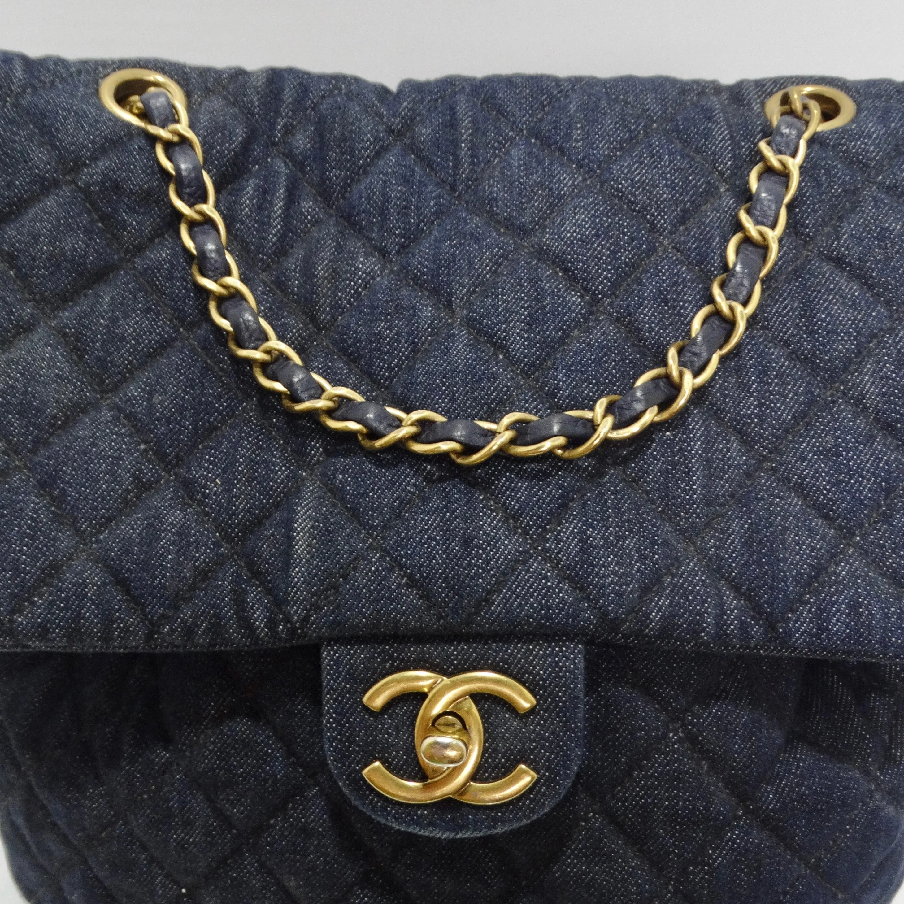 Chanel Urban Spirit Quilted Denim Backpack
