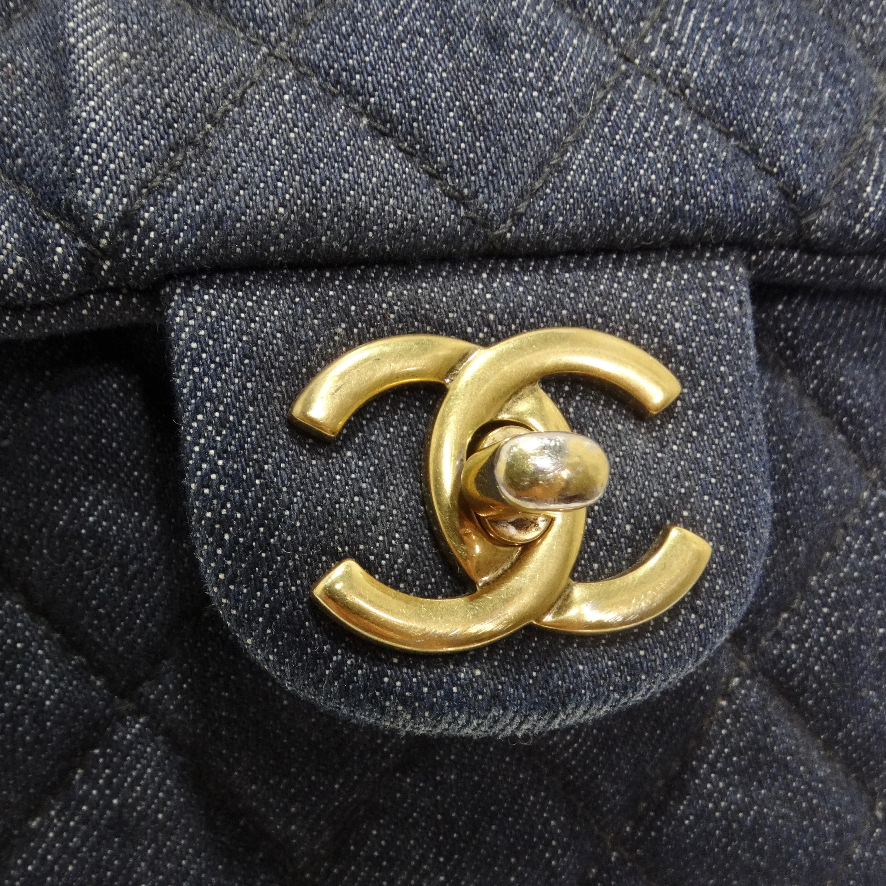 Chanel Urban Spirit Quilted Denim Backpack