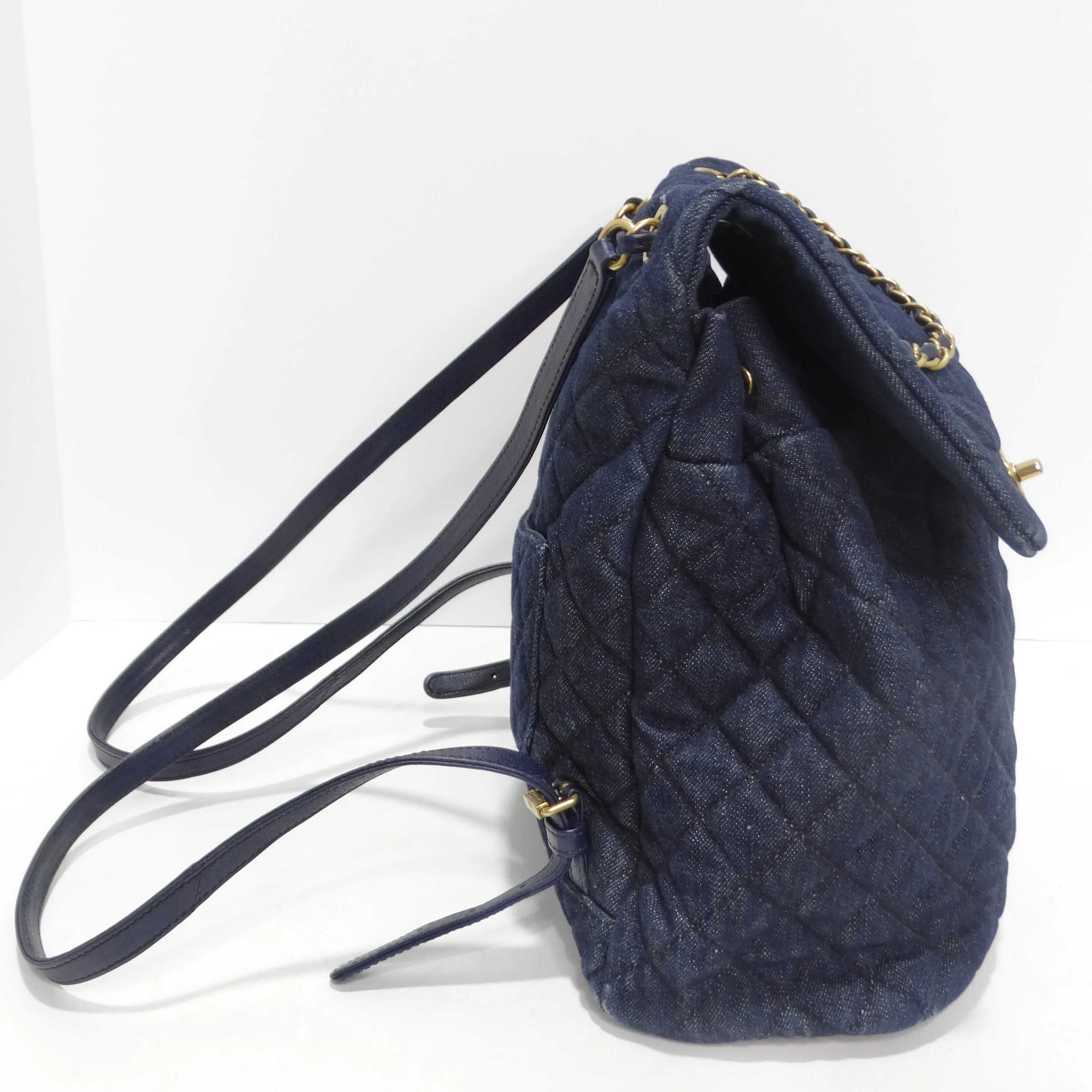 Chanel Urban Spirit Quilted Denim Backpack