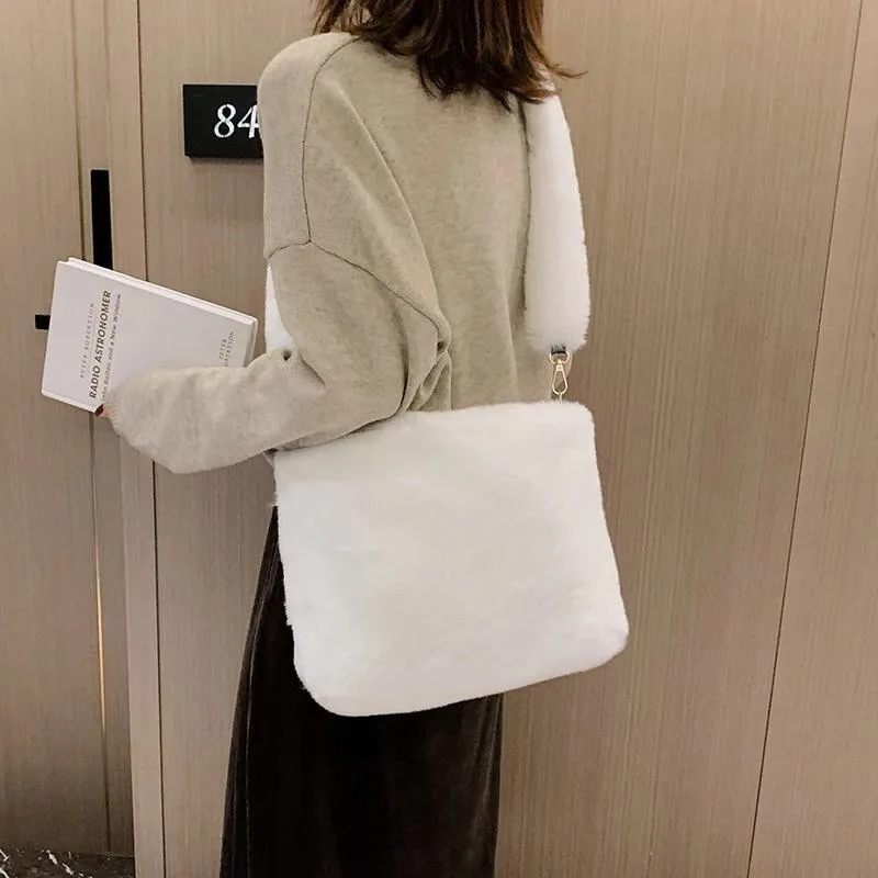 Chic Soft Plush Shoulder Bags