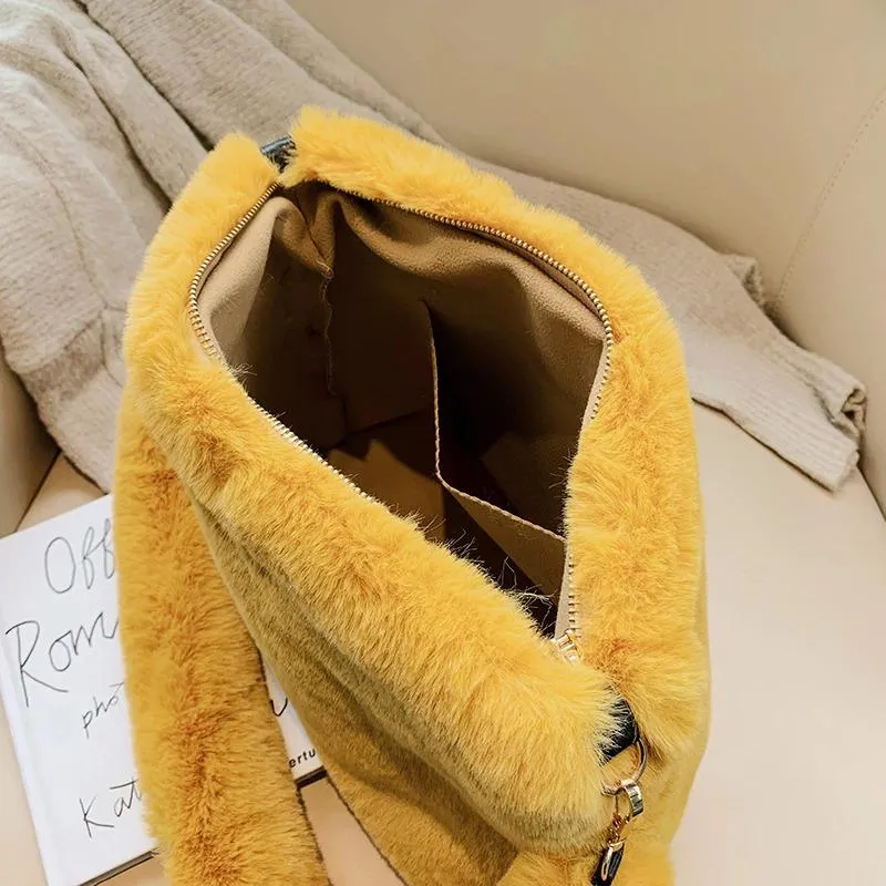 Chic Soft Plush Shoulder Bags