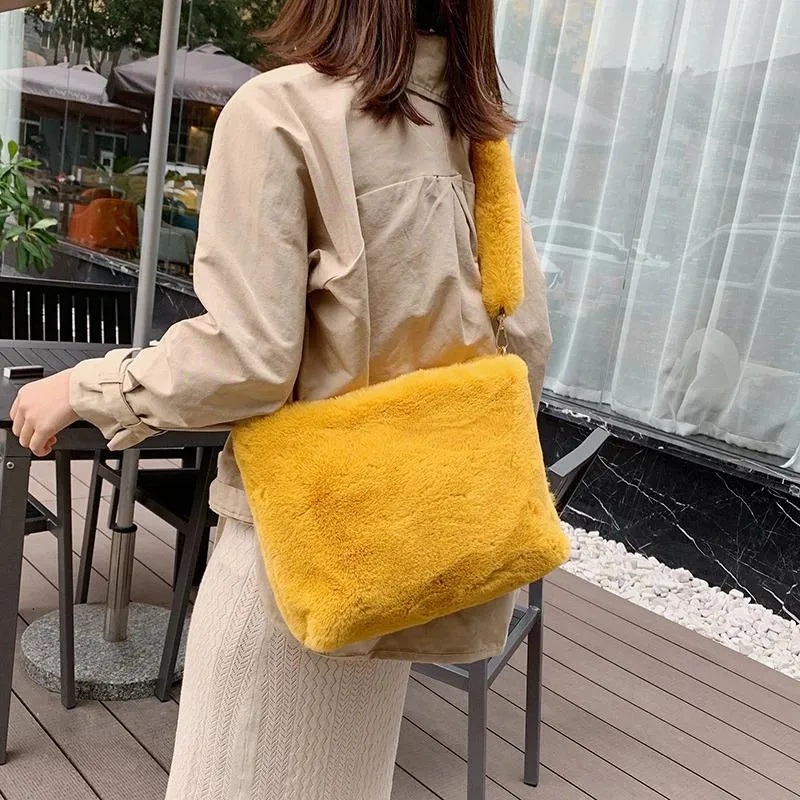 Chic Soft Plush Shoulder Bags
