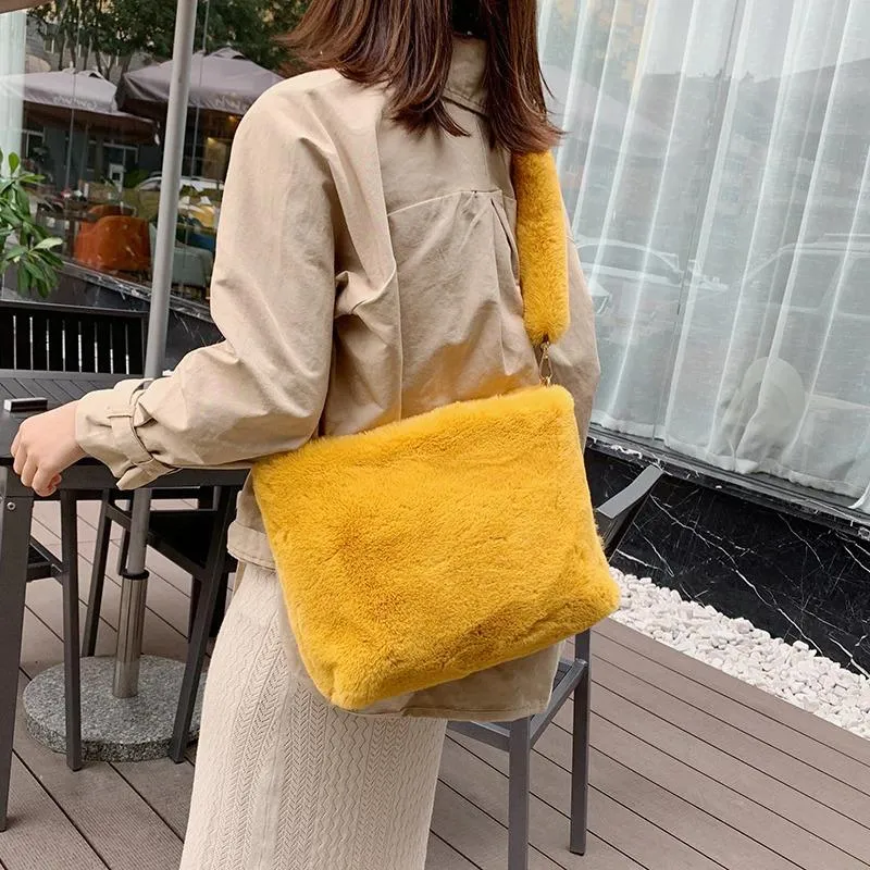 Chic Soft Plush Shoulder Bags