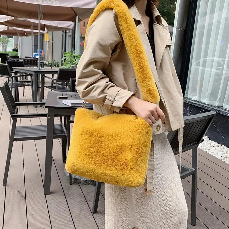 Chic Soft Plush Shoulder Bags