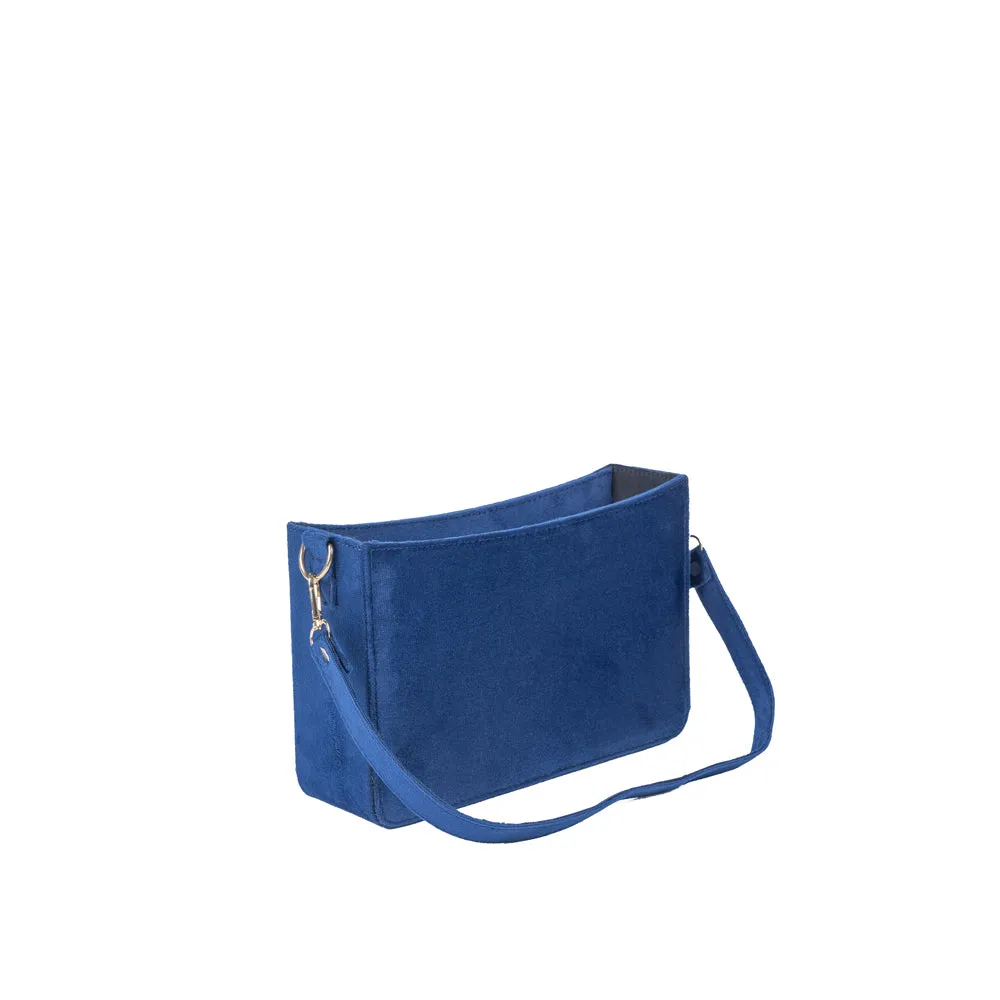 Classic Mini Royal Blue Velvet Tote Bag – Sustainable and Stylish Handbag