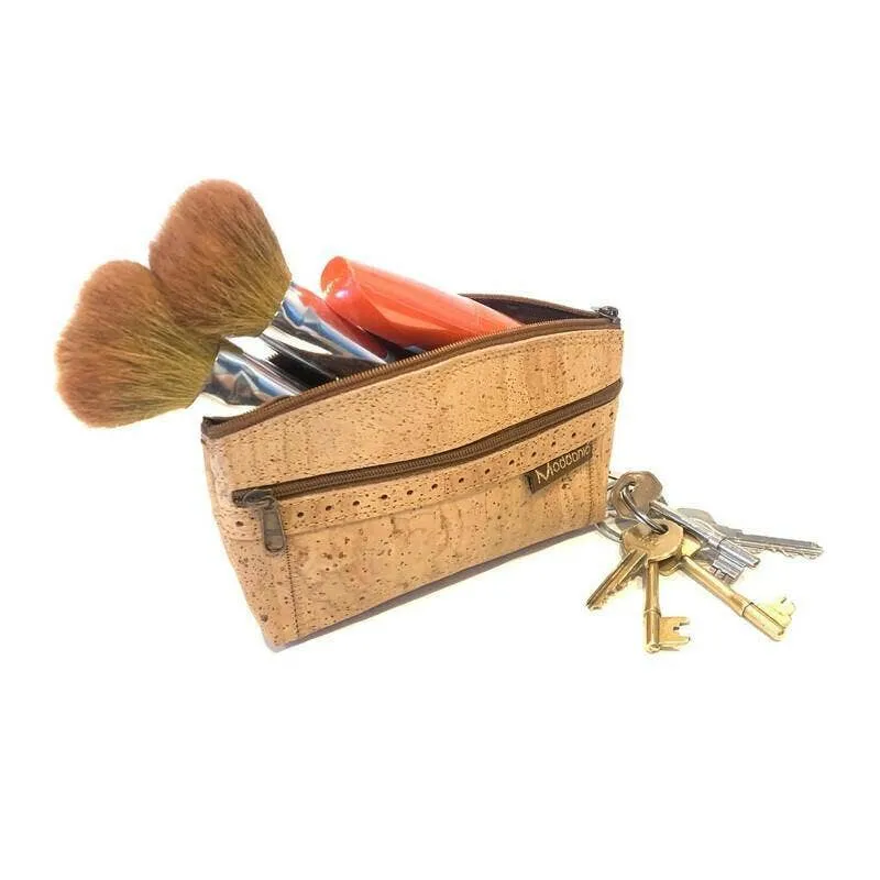Cork Toiletry Bag and Small Vegan Cosmetic Pouch