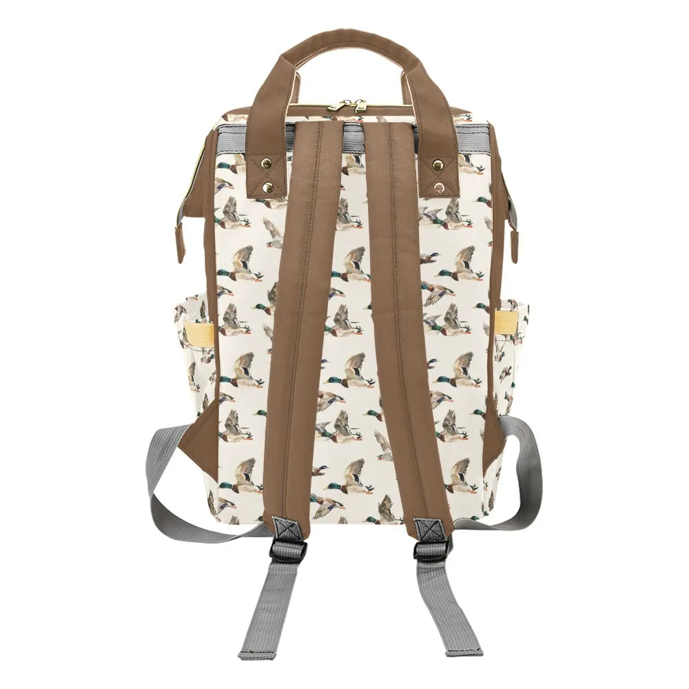 DIAPER BAG BACKPACK - MALLARD DUCKS