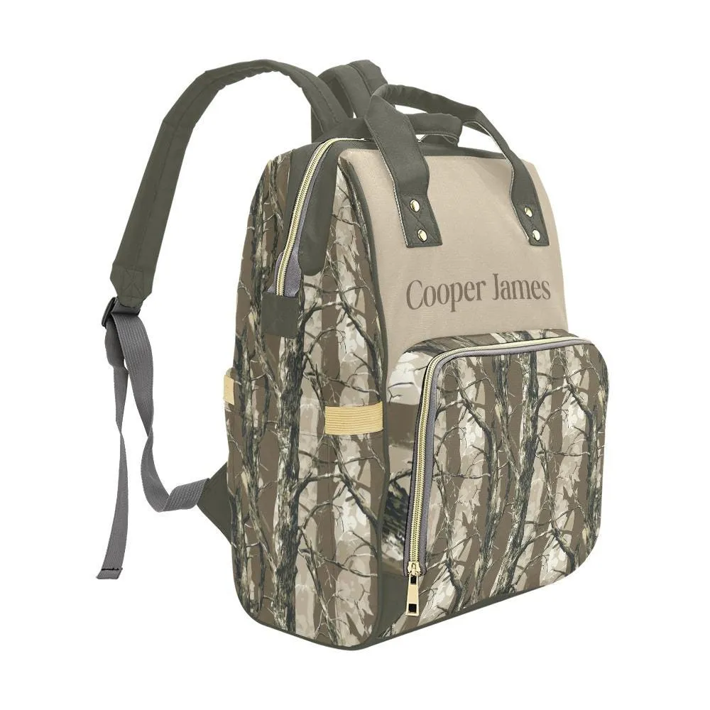 DIAPER BAG BACKPACK - PERSONALIZED BOTTOMLAND CAMO