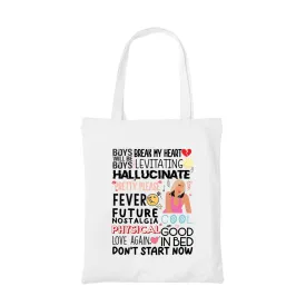 Dua Lipa Tote Bag - Dua's Discography