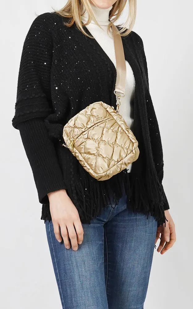 EBG10714 GLOSSY PUFFY MINI CROSSBODY BAG