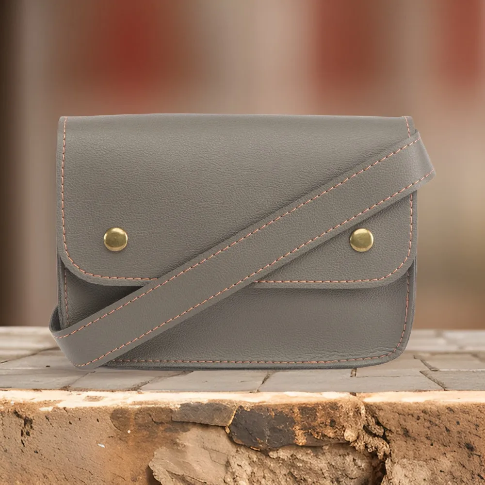 Elegant Grey Fanny Pack Perfect For Women & Girls