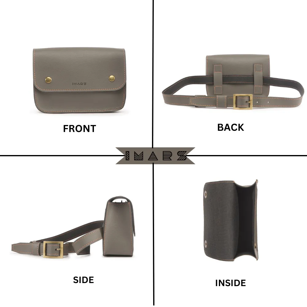 Elegant Grey Fanny Pack Perfect For Women & Girls