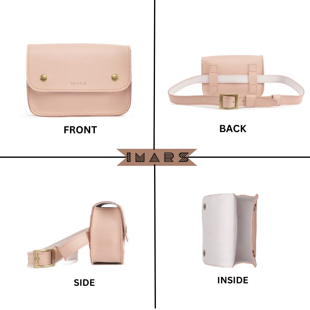 Elegant Light Pink Fanny Pack Perfect For Women & Girls
