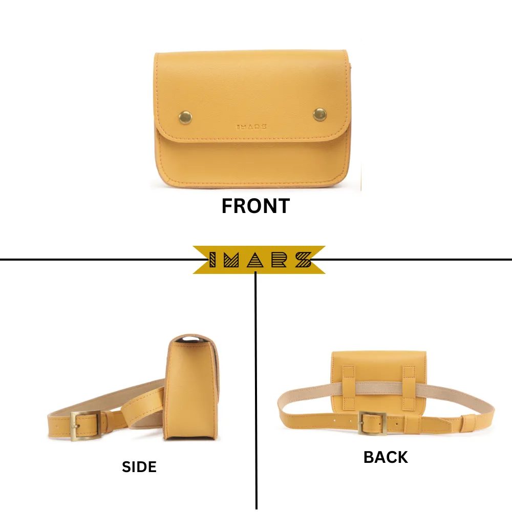 Elegant Yellow Fanny Pack Perfect For Women & Girls