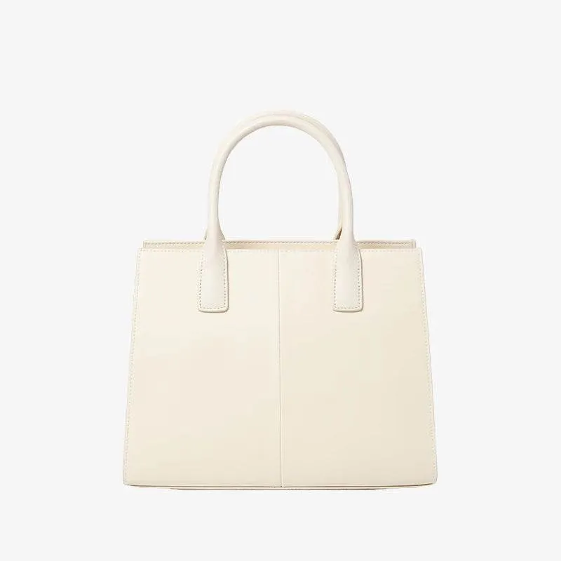Embroidery Leather White Commuting Handbag Orchid with Scarf