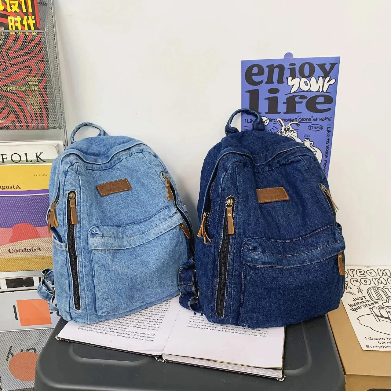 Fashion Soft Canvas Cool Backpack UCBQR31 Trendy Travelbags