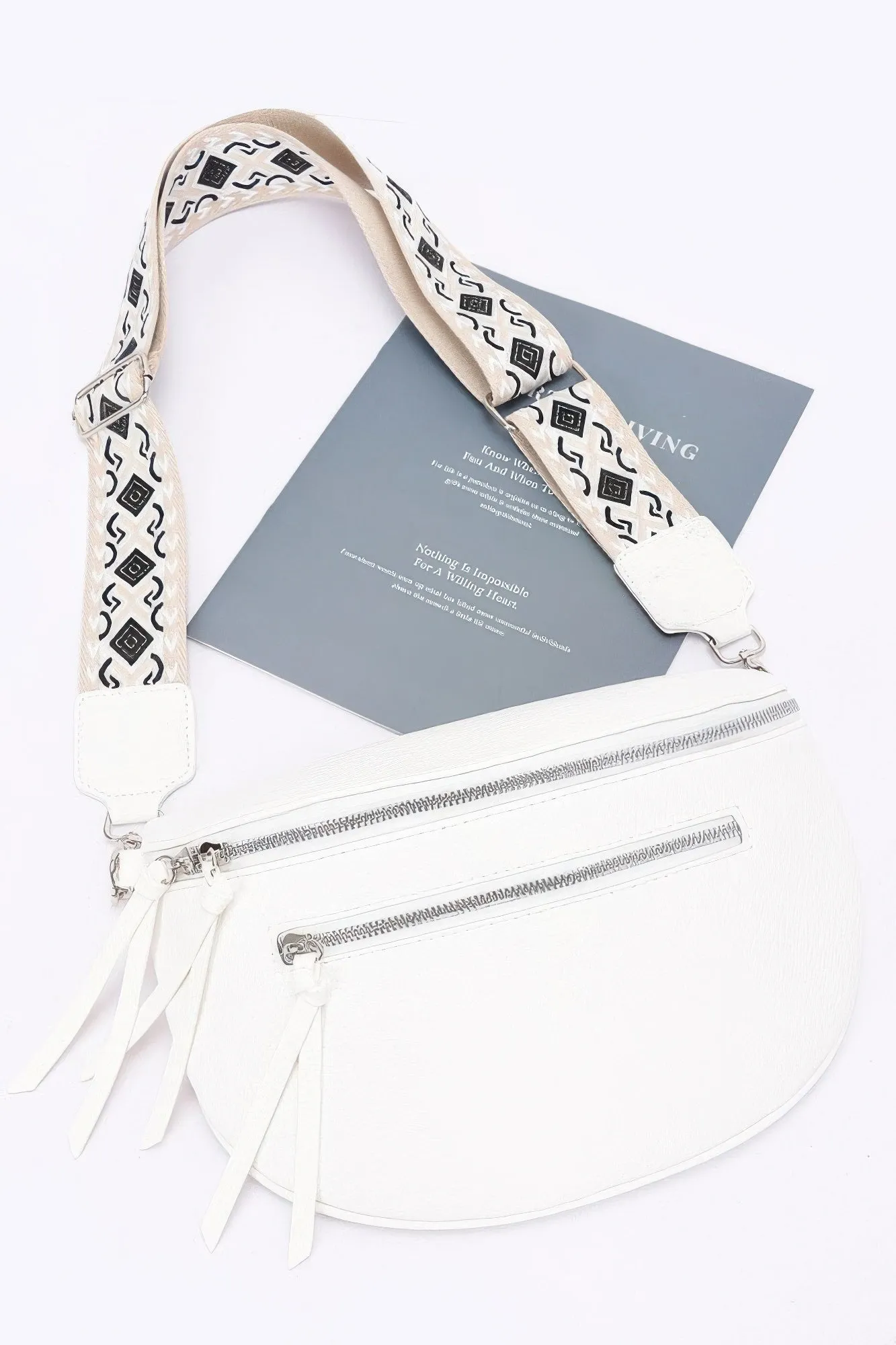 Faux Leather Crossbody Bag Belt