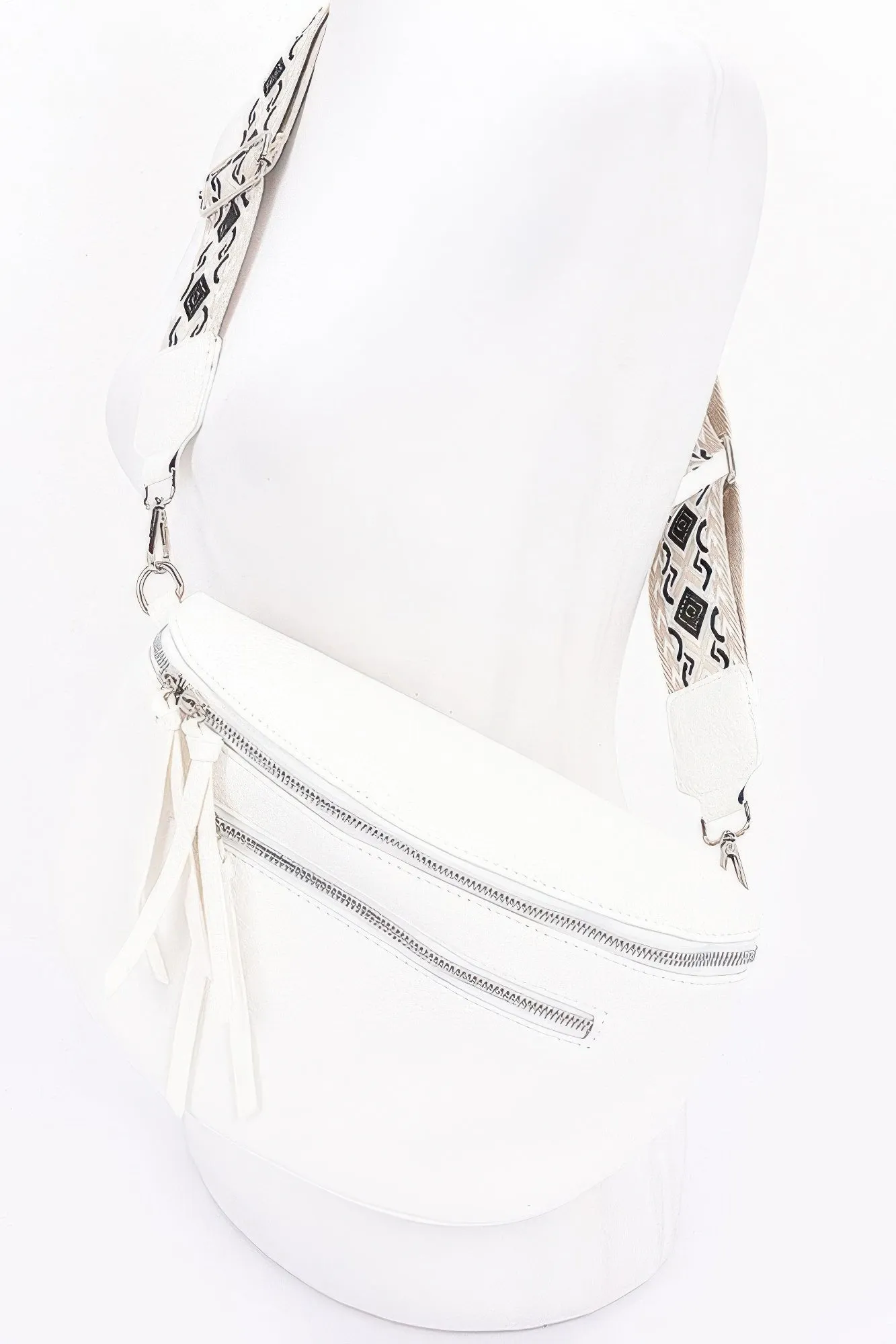 Faux Leather Crossbody Bag Belt