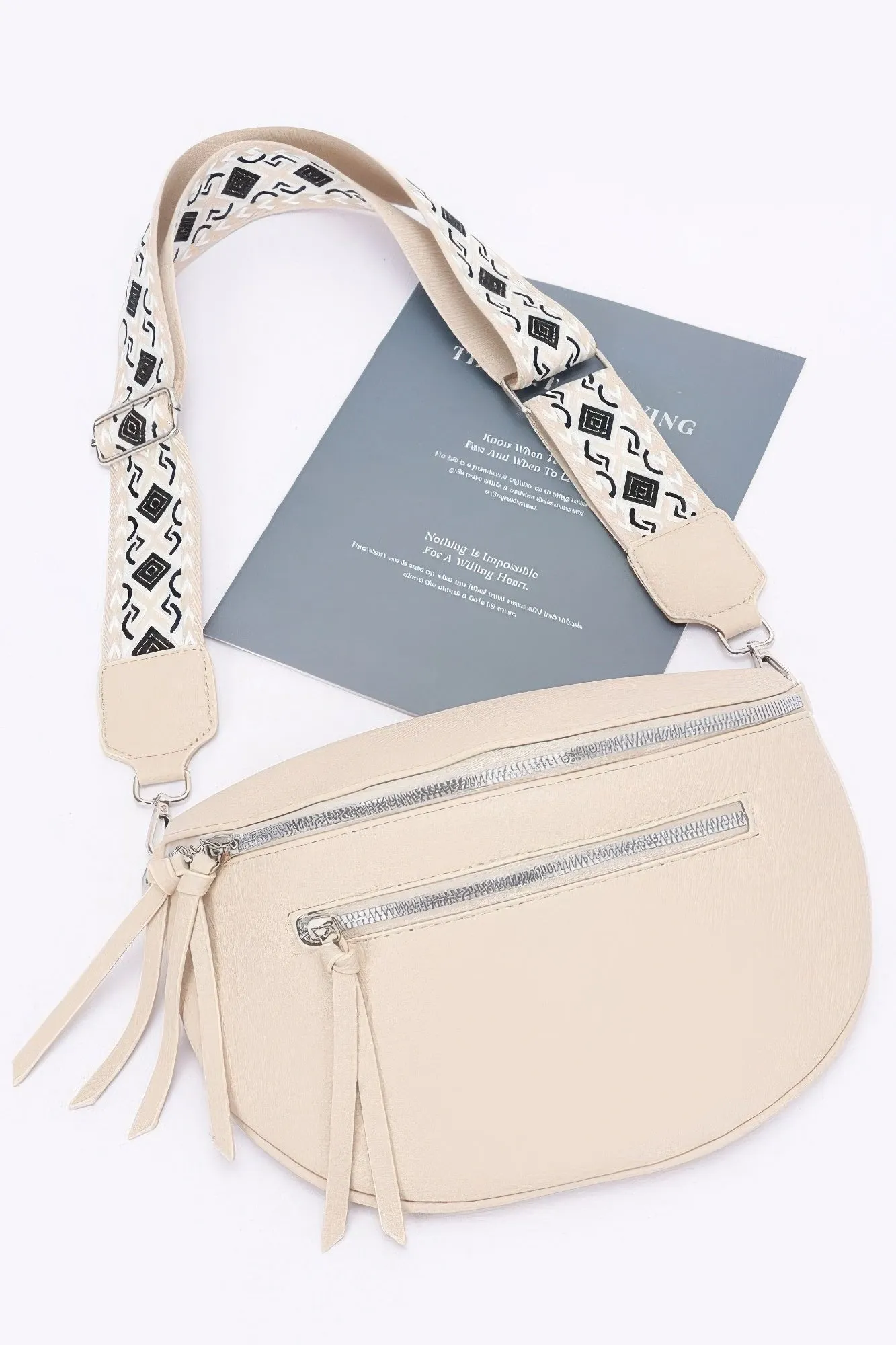Faux Leather Crossbody Bag Belt