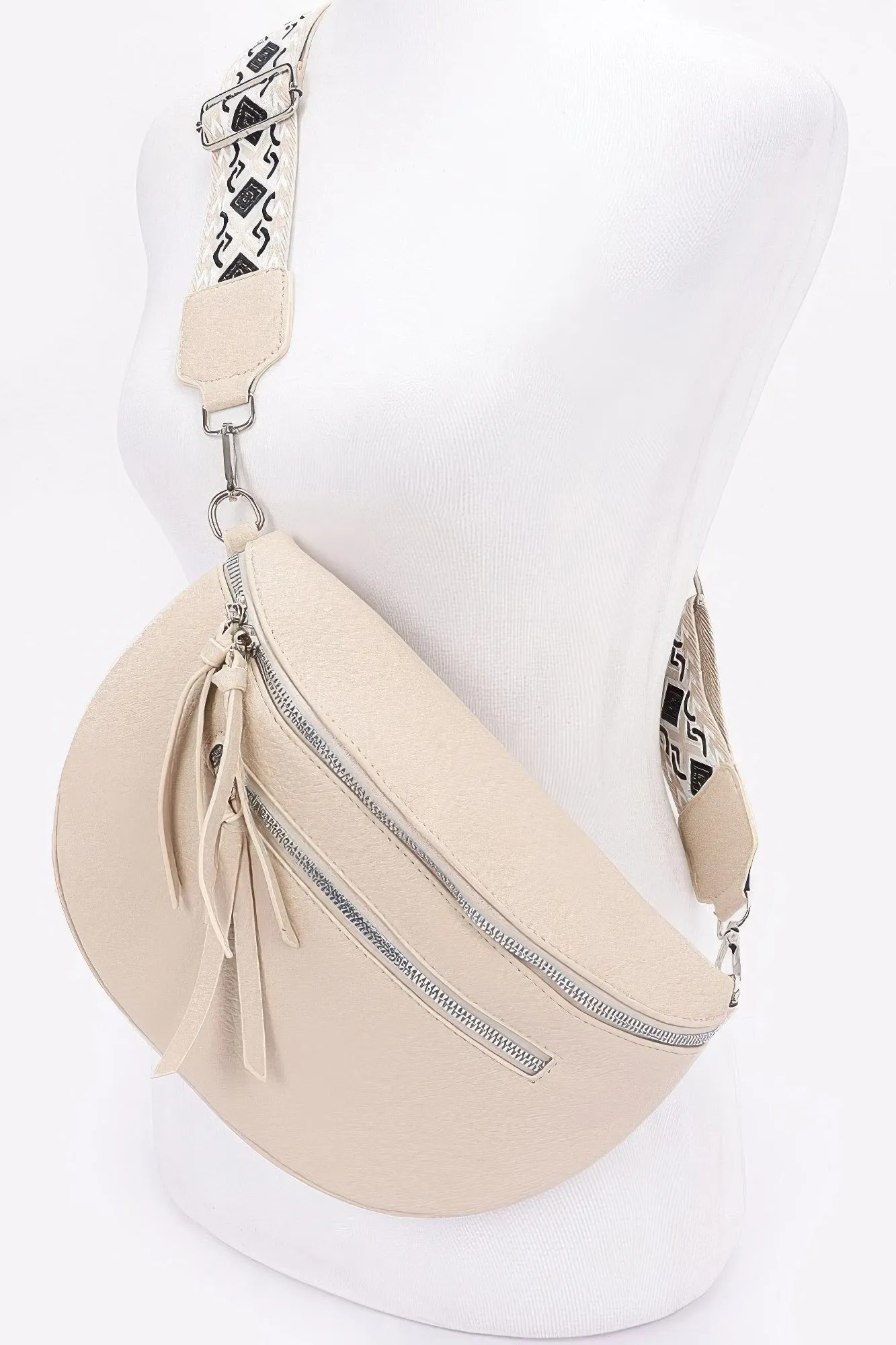 Faux Leather Crossbody Bag Belt