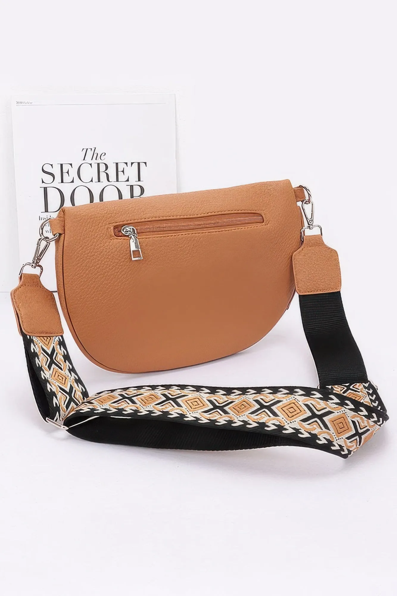 Faux Leather Crossbody Bag Belt