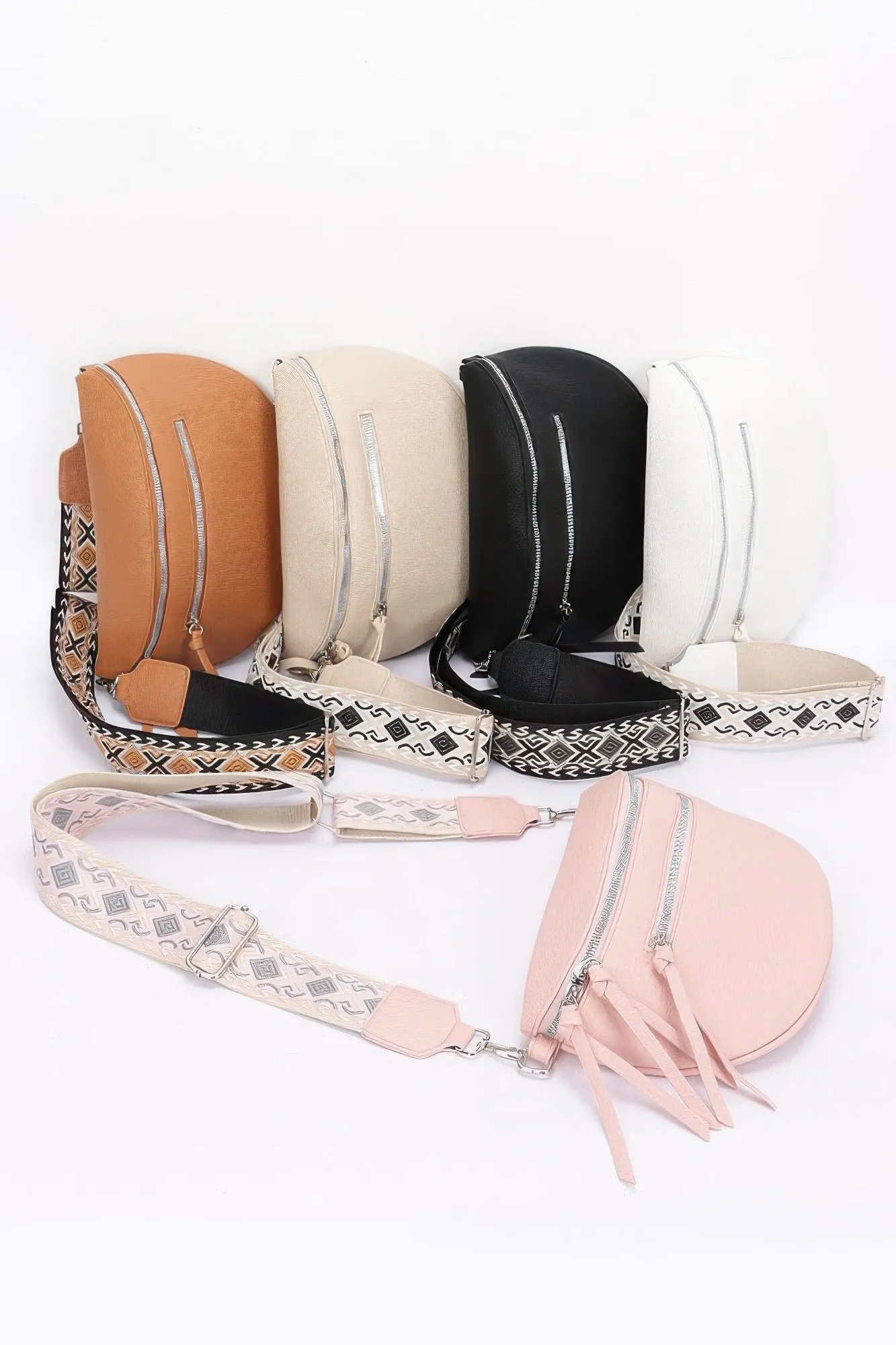 Faux Leather Crossbody Bag Belt