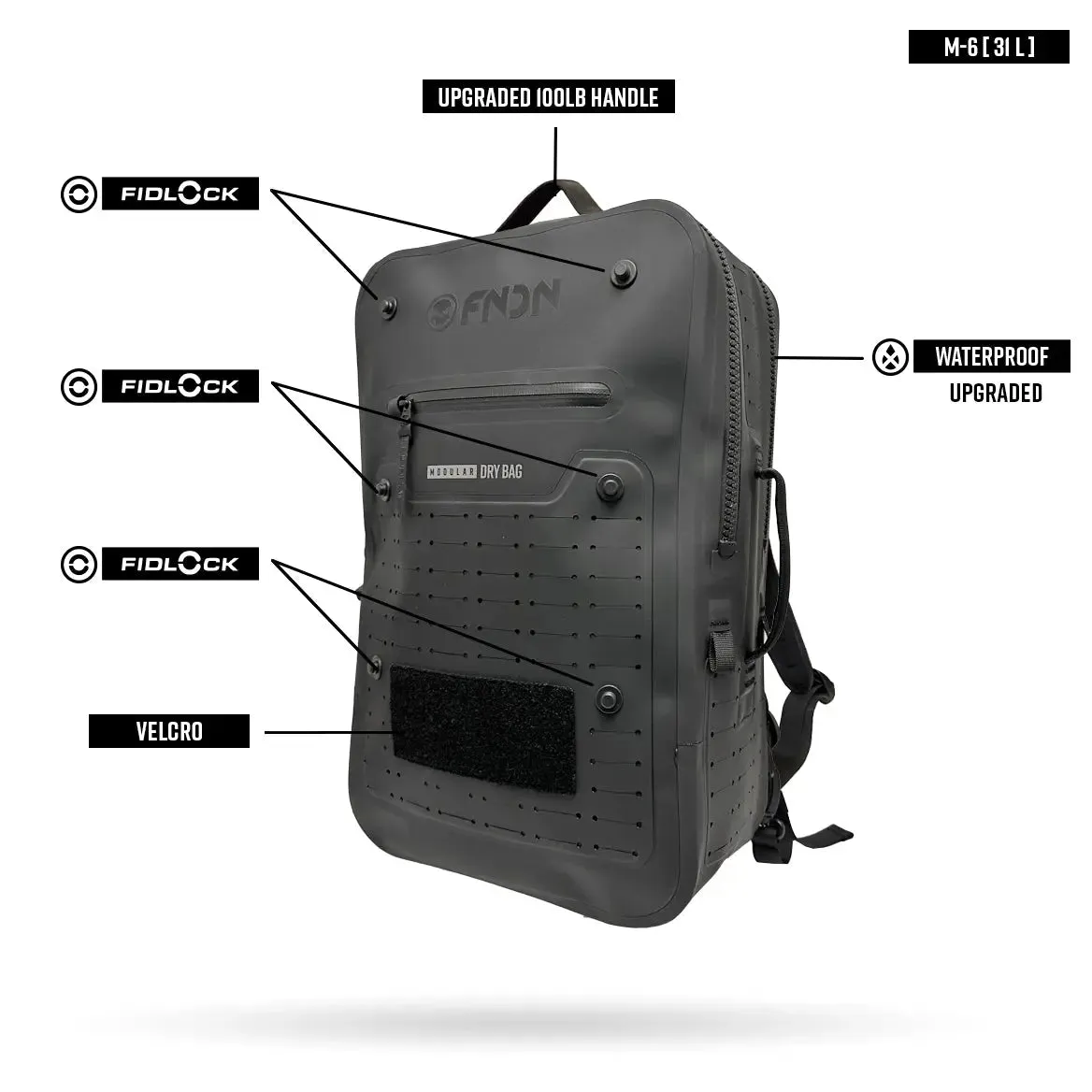 FNDN® MODULAR M6 WATERPROOF BACKPACK - 31L