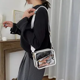 GAME DAY CLEAR CAMERA CROSS BODY BAG WHITE