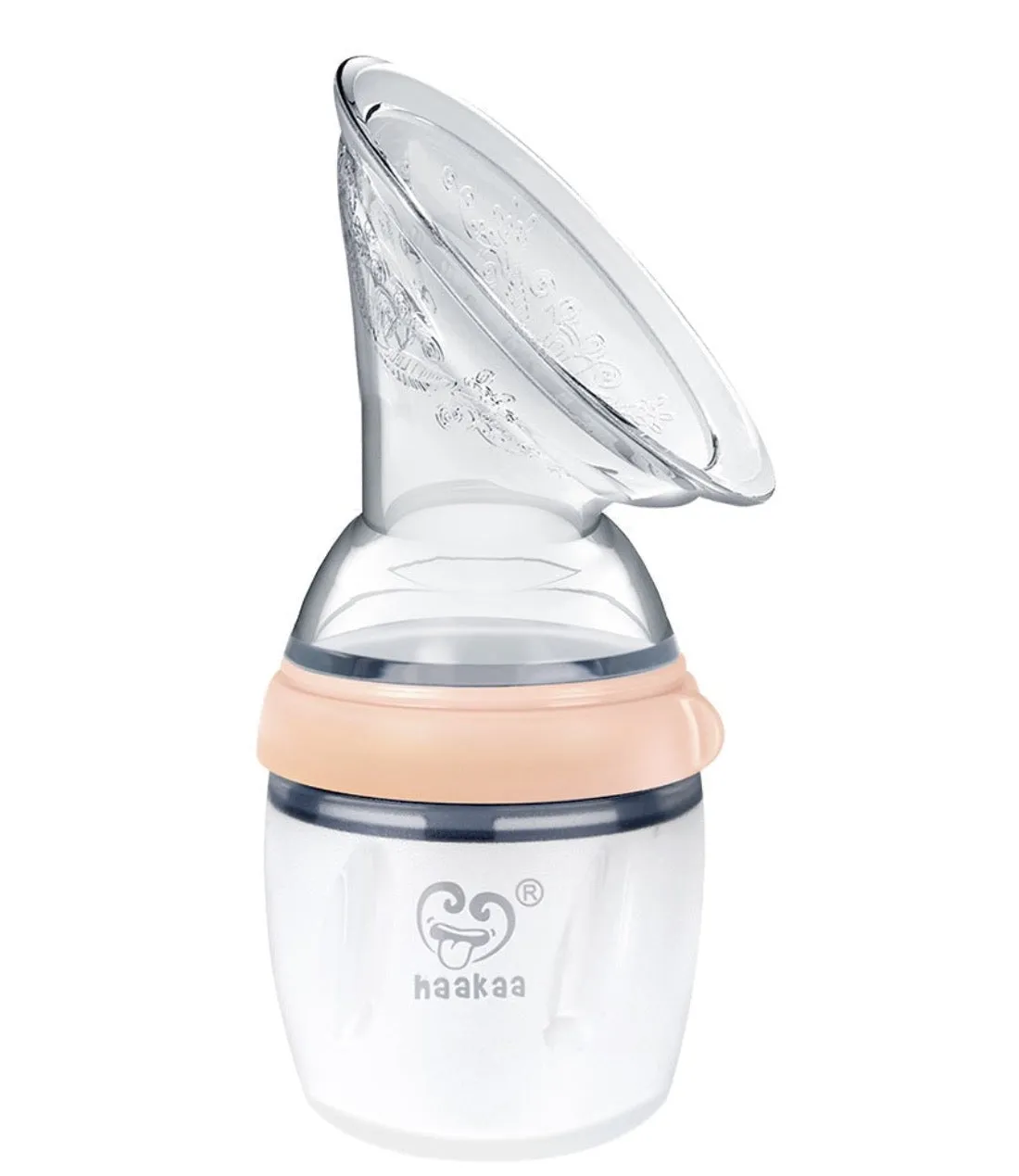 Generation 3 Silicone Breast Pump - Peach  9oz by Haakaa