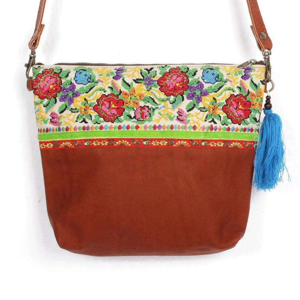 Havana Embroidered Flower Crossbody Bag - Thailand
