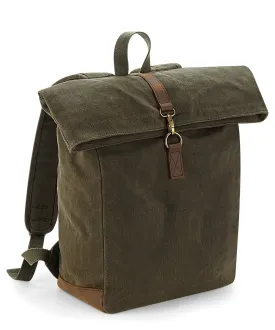 Heritage waxed canvas backpack | Olive Green
