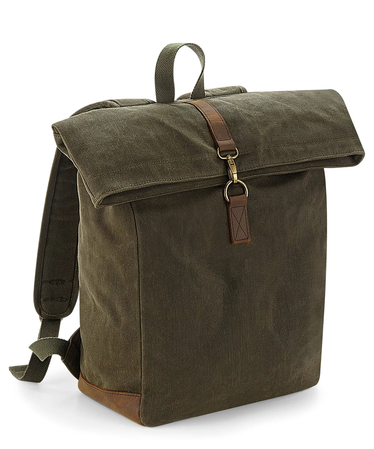 Heritage waxed canvas backpack | Olive Green